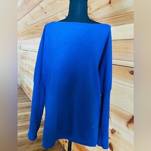 Vibrant Blue Long Sleeve Lightweight Sweater